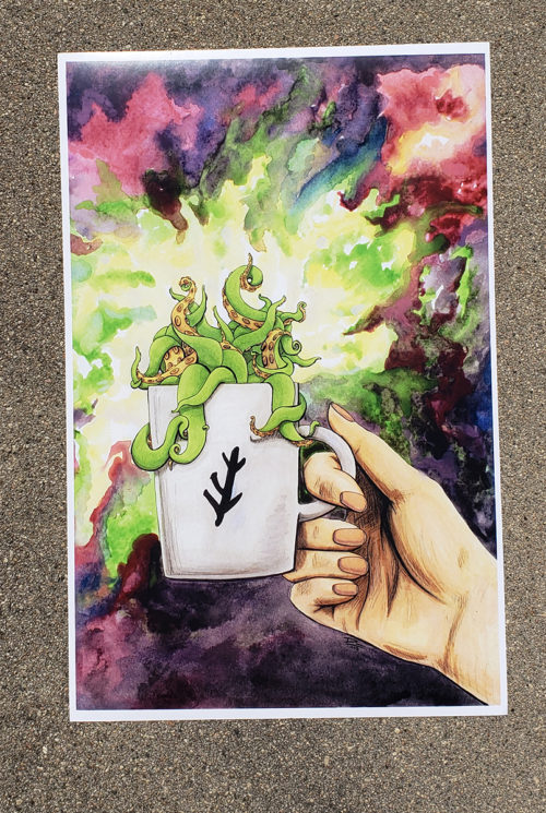 Photo of Eldritch In Your Cup print with white border