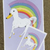 photo of the large and small print versions of the Duckiecorn print