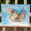 Photo of watercolor painting of Flying Saucer